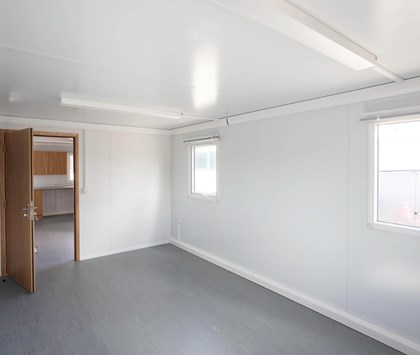 Internal room, view to kitchenette